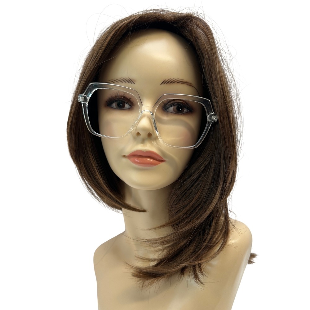 Zeelool Oversized Clear Square Eyeglass Frames Tortoise Temples OT518836-01